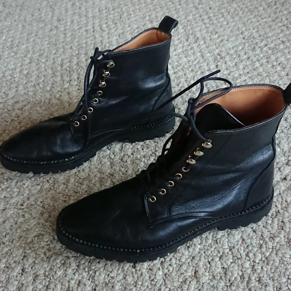 & Other Stories leather lace-up boots size 6